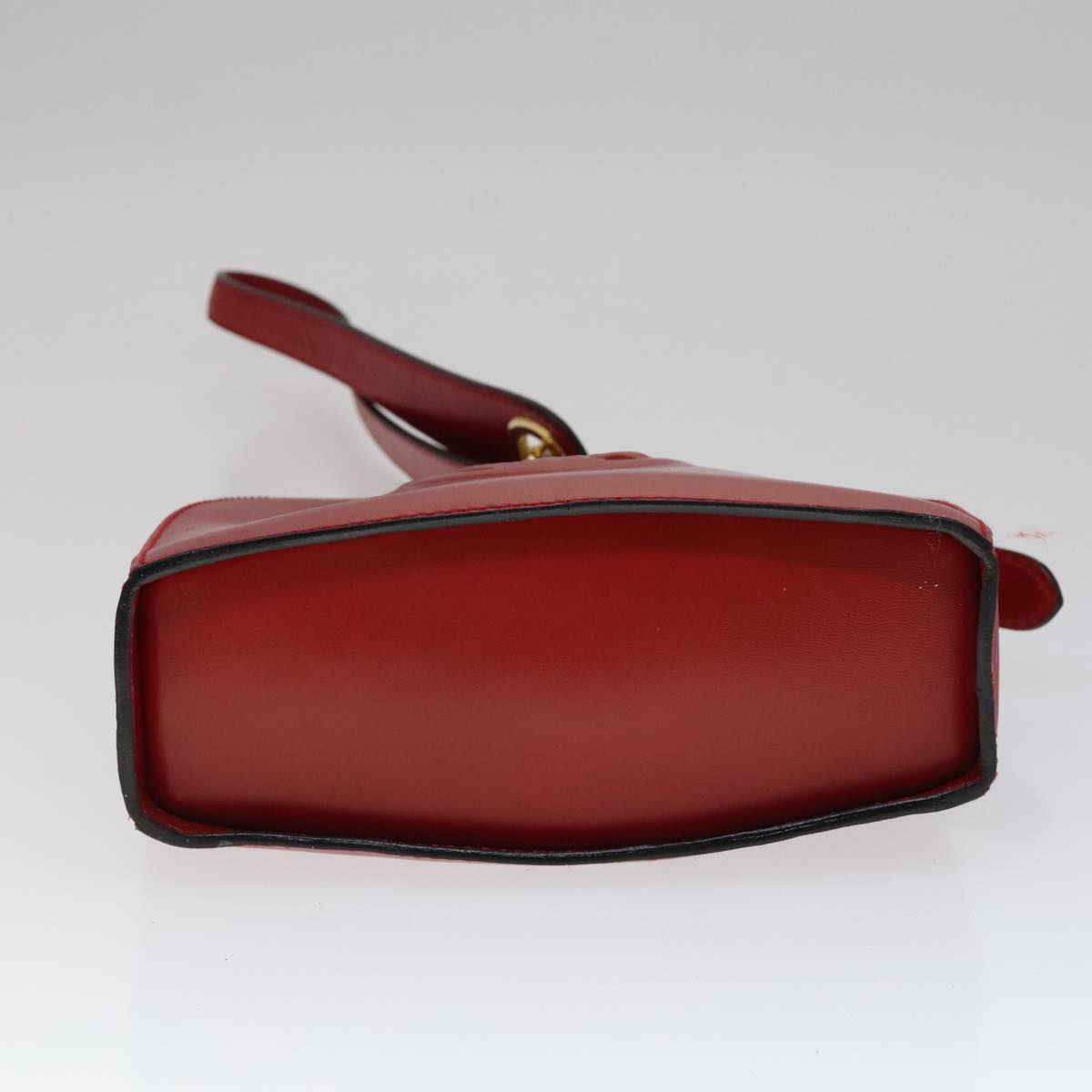 FENDI Shoulder Bag Leather Red Gold 110676