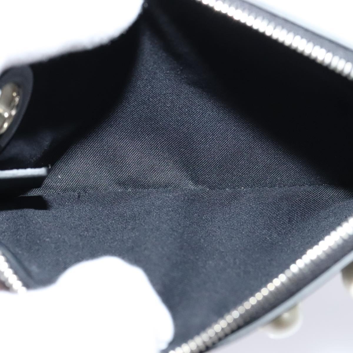 FENDI Triplet Clutch Bag Leather Black 110887