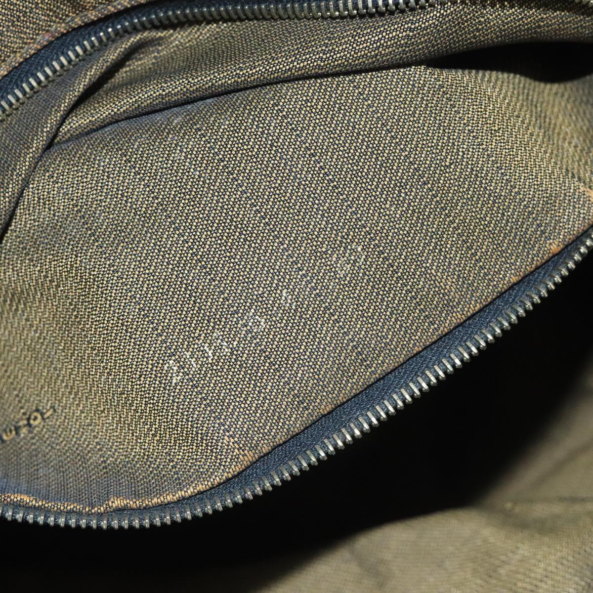 FENDI Zucca Canvas Vanity Pouch Brown Black 111352