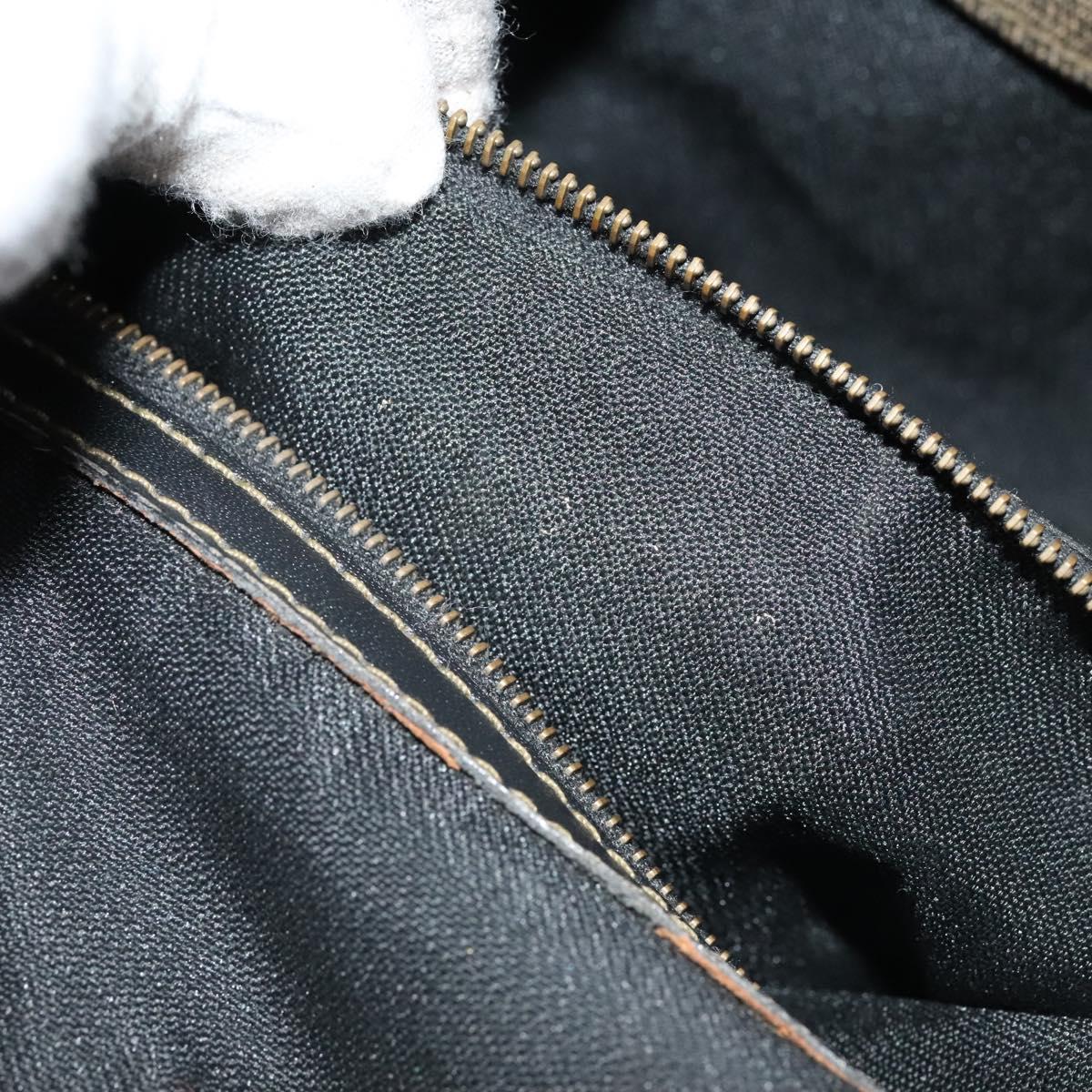 FENDI Pecan Canvas Backpack Brown Black gold 111604