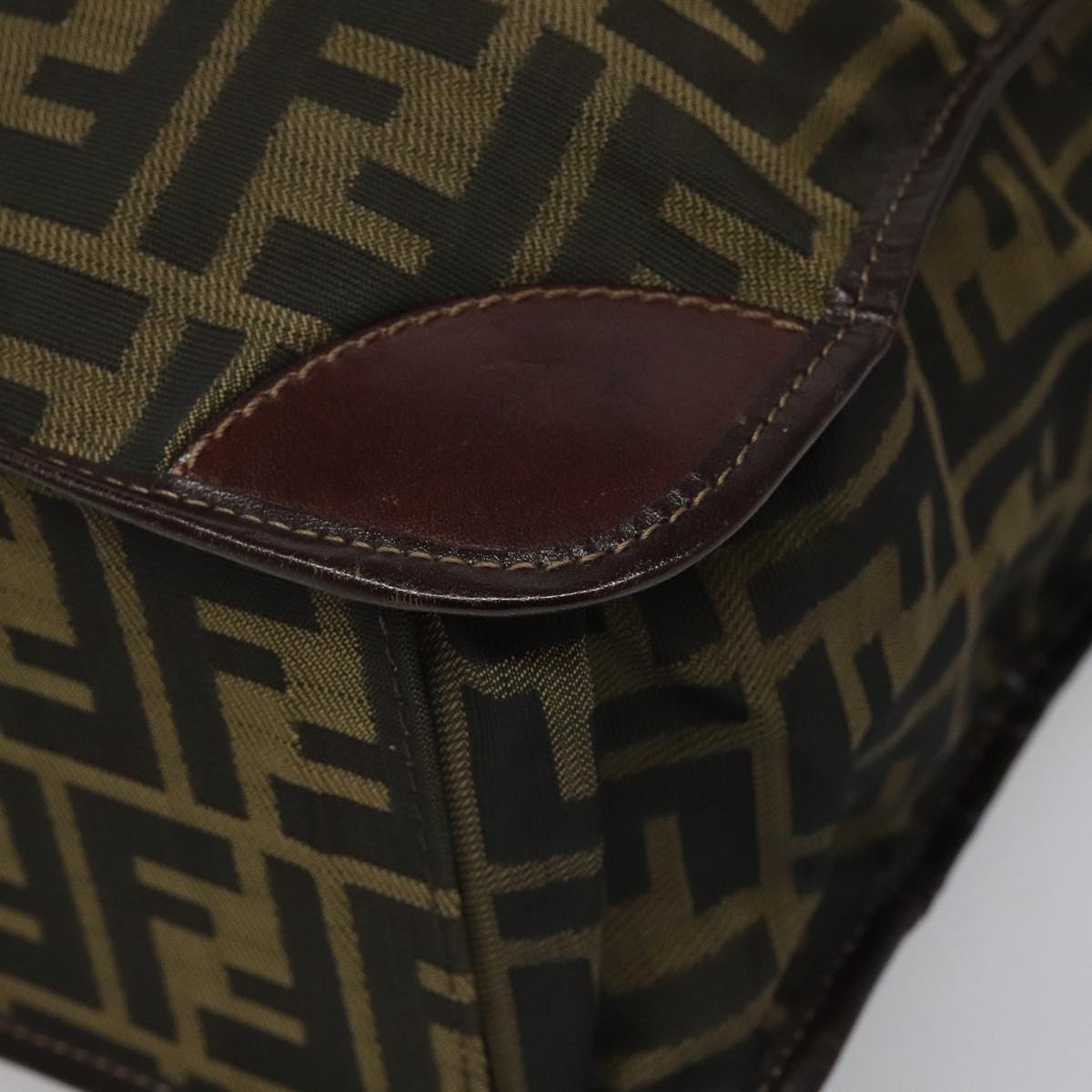 FENDI Zucca Canvas Tote Bag Brown Black 111927