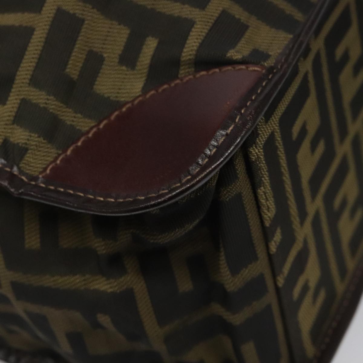 FENDI Zucca Canvas Tote Bag Brown Black 111927