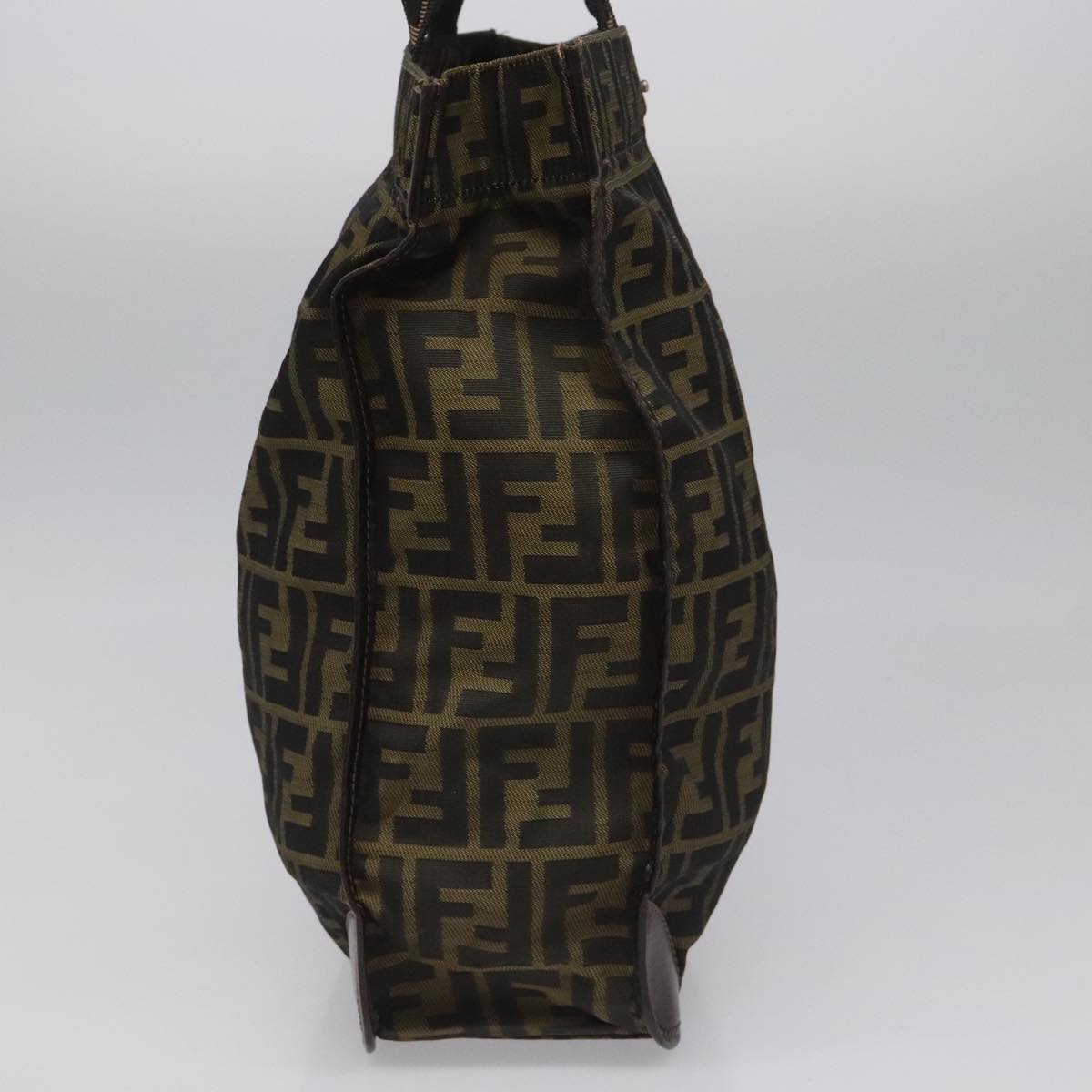 FENDI Zucca Canvas Tote Bag Brown Black 111927