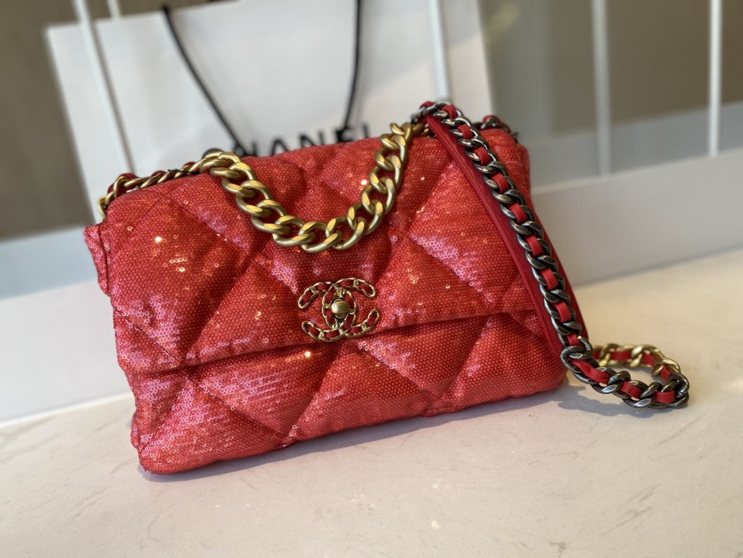 CHL 19 GlamIap Bag Gold Hardware Red For Women Handbags, Shoulder Bags 10.2in/26cm AS1160Ã‚Â 