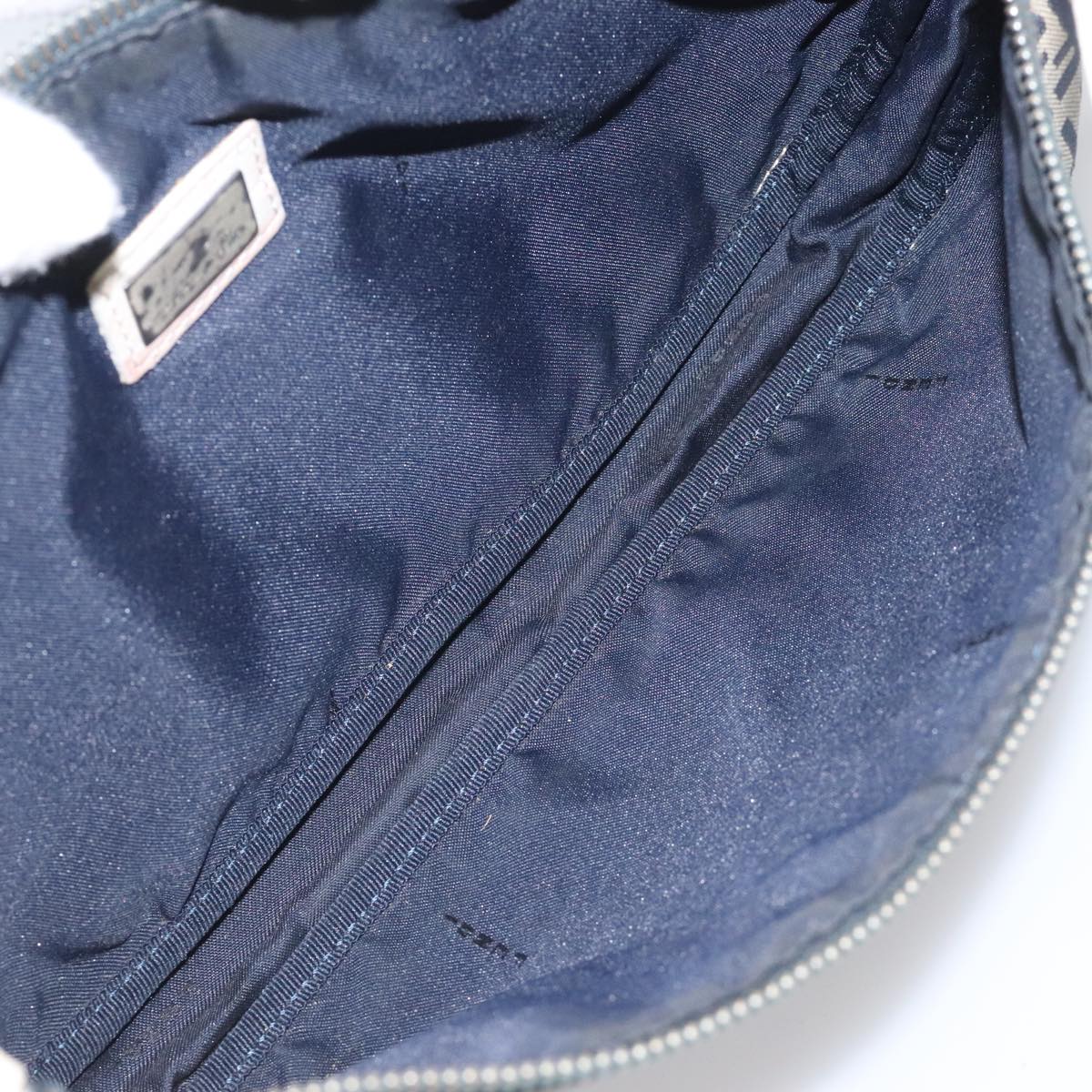 FENDI Zucchino Canvas Shoulder Bag Gray 112742
