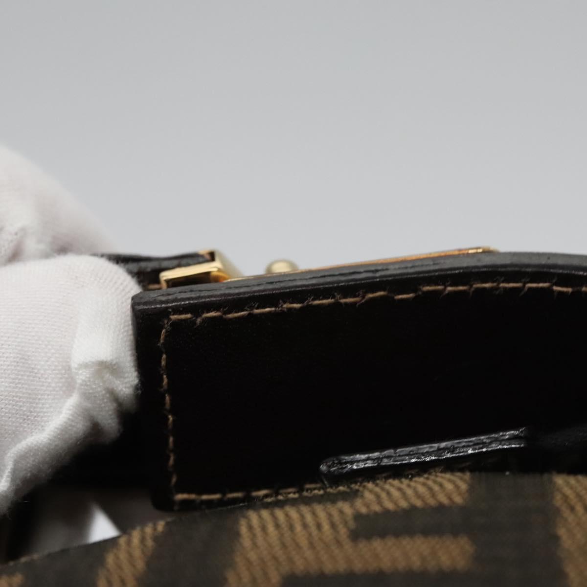 FENDI Zucca Canvas Pouch Brown Black 113193