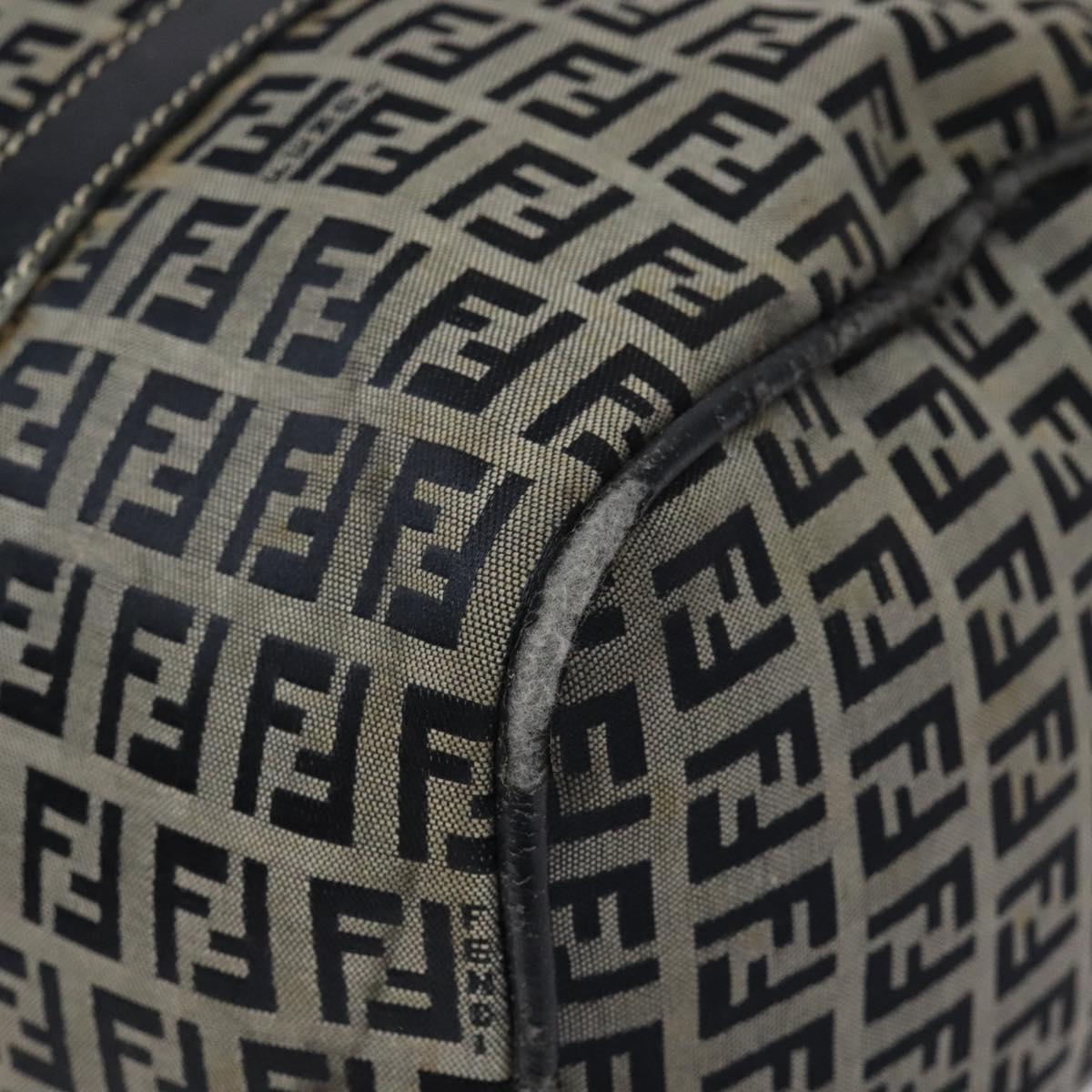 FENDI Zucchino Canvas Hand Bag Navy 114454