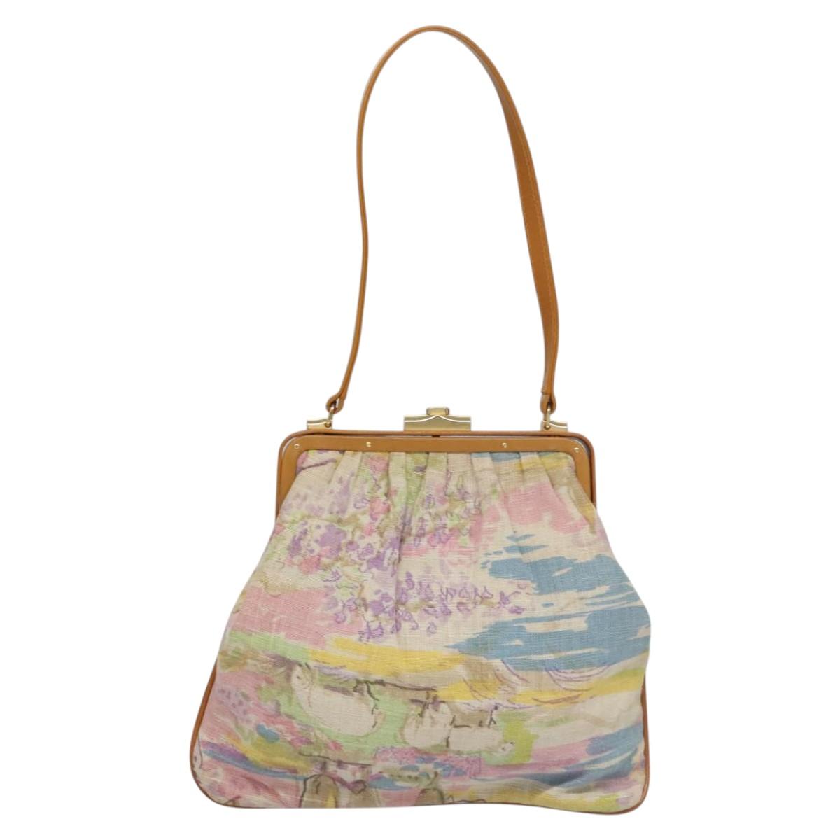 FENDI Shoulder Bag Canvas Beige 115319
