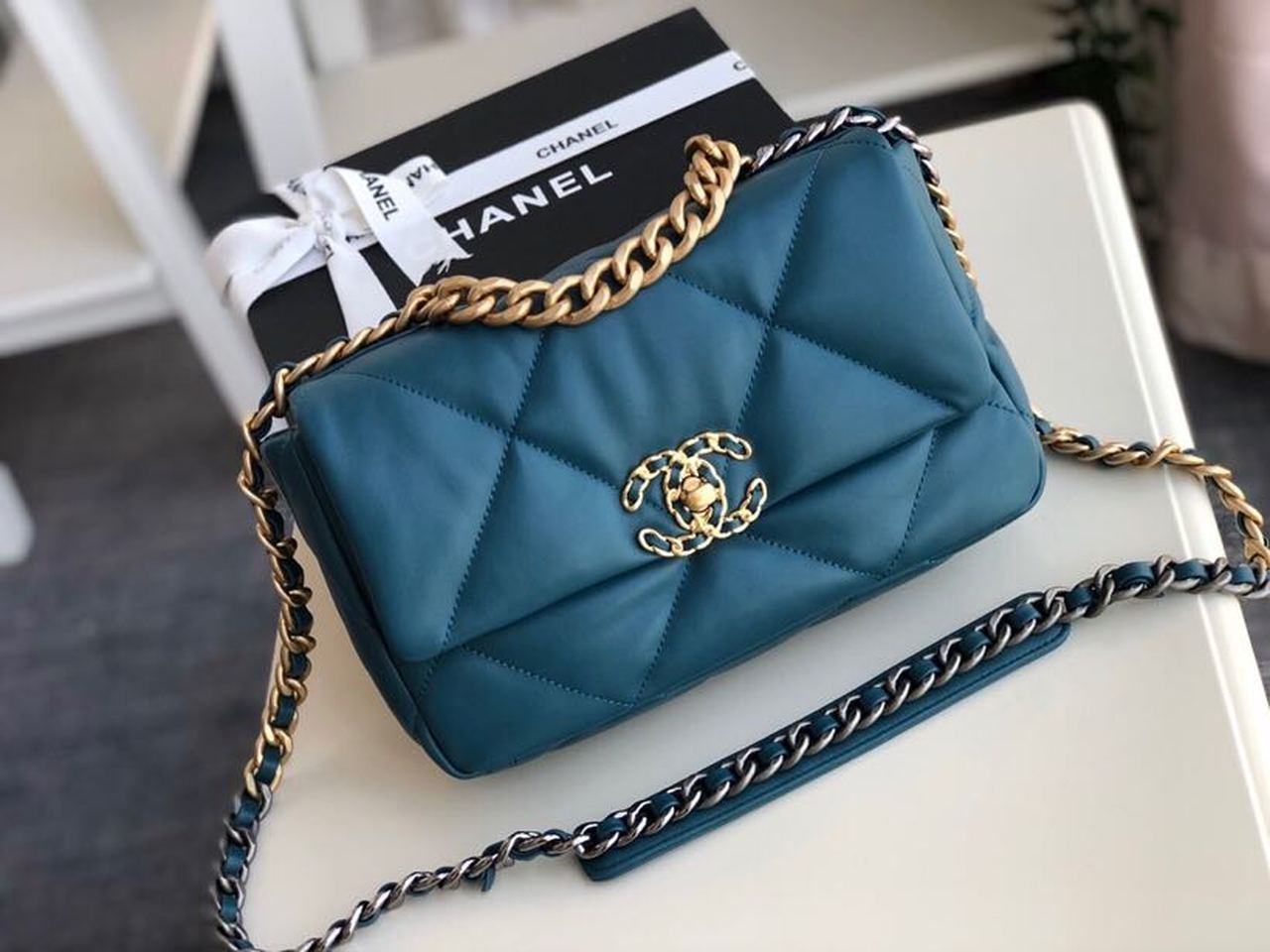 CHL 19 Handbag Teal For Women Bags, Shoulder And Crossbody Bags 10.2in/26cm AS1160
