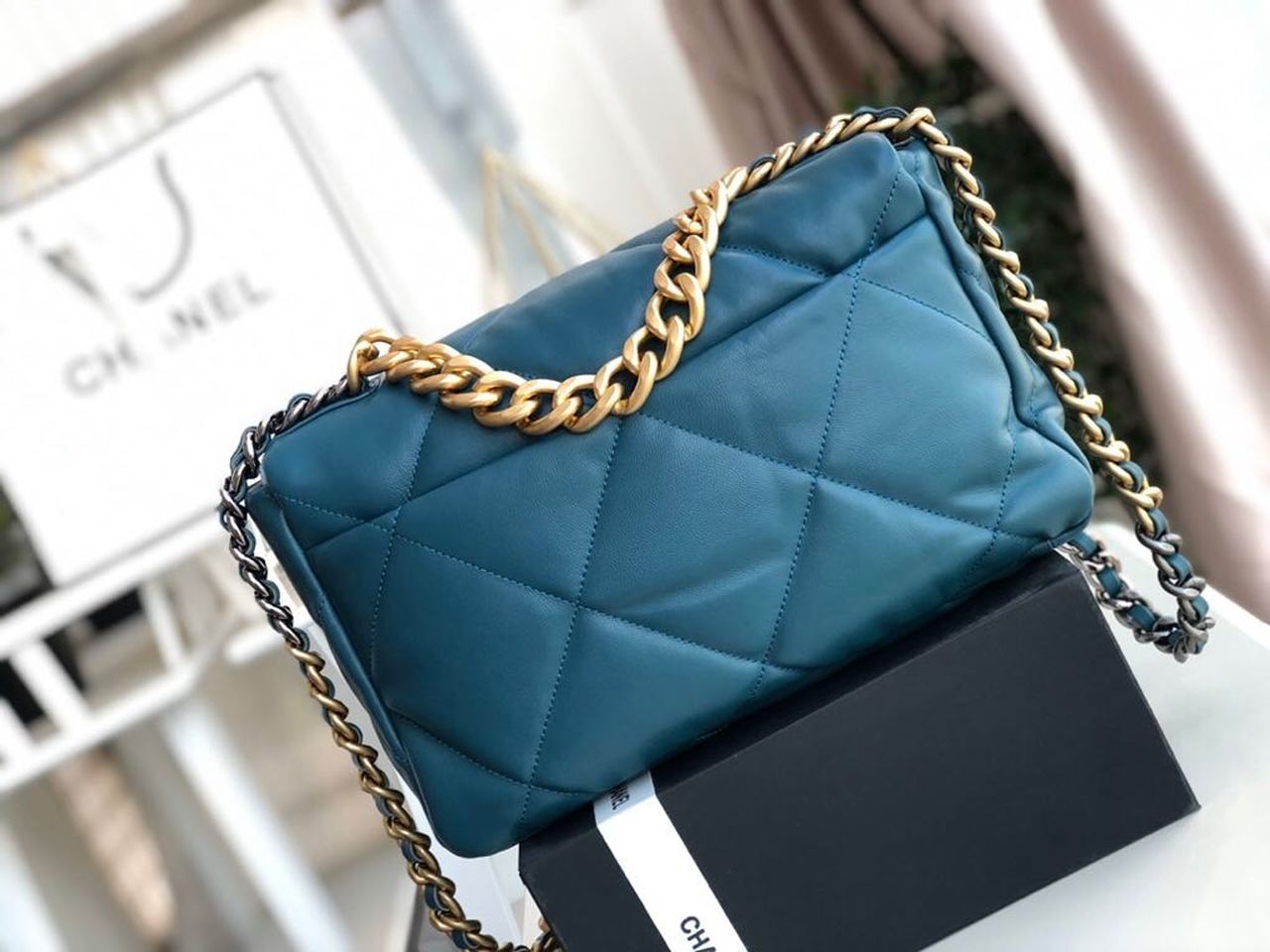 CHL 19 Large Handbag Teal For Women Bags, Shoulder And Crossbody Bags 11.8in/30cm AS1161