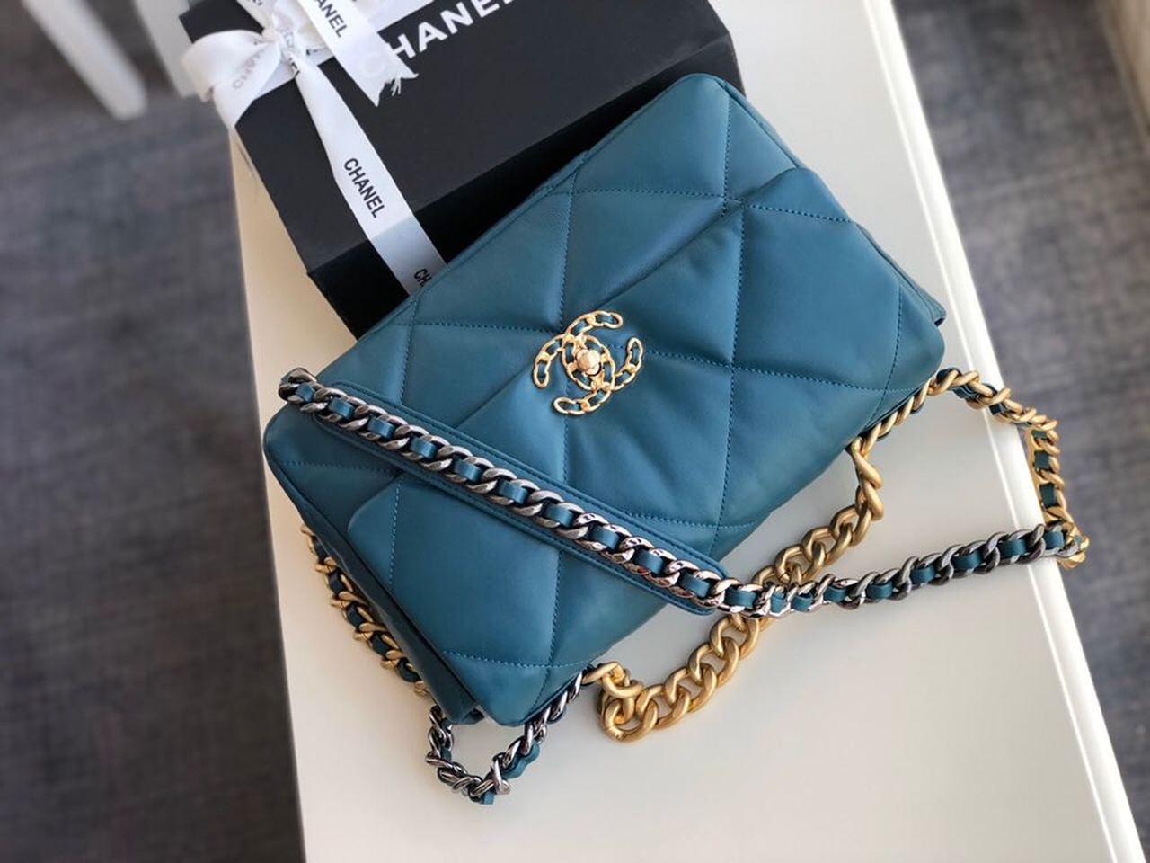 CHL 19 Large Handbag Teal For Women Bags, Shoulder And Crossbody Bags 11.8in/30cm AS1161