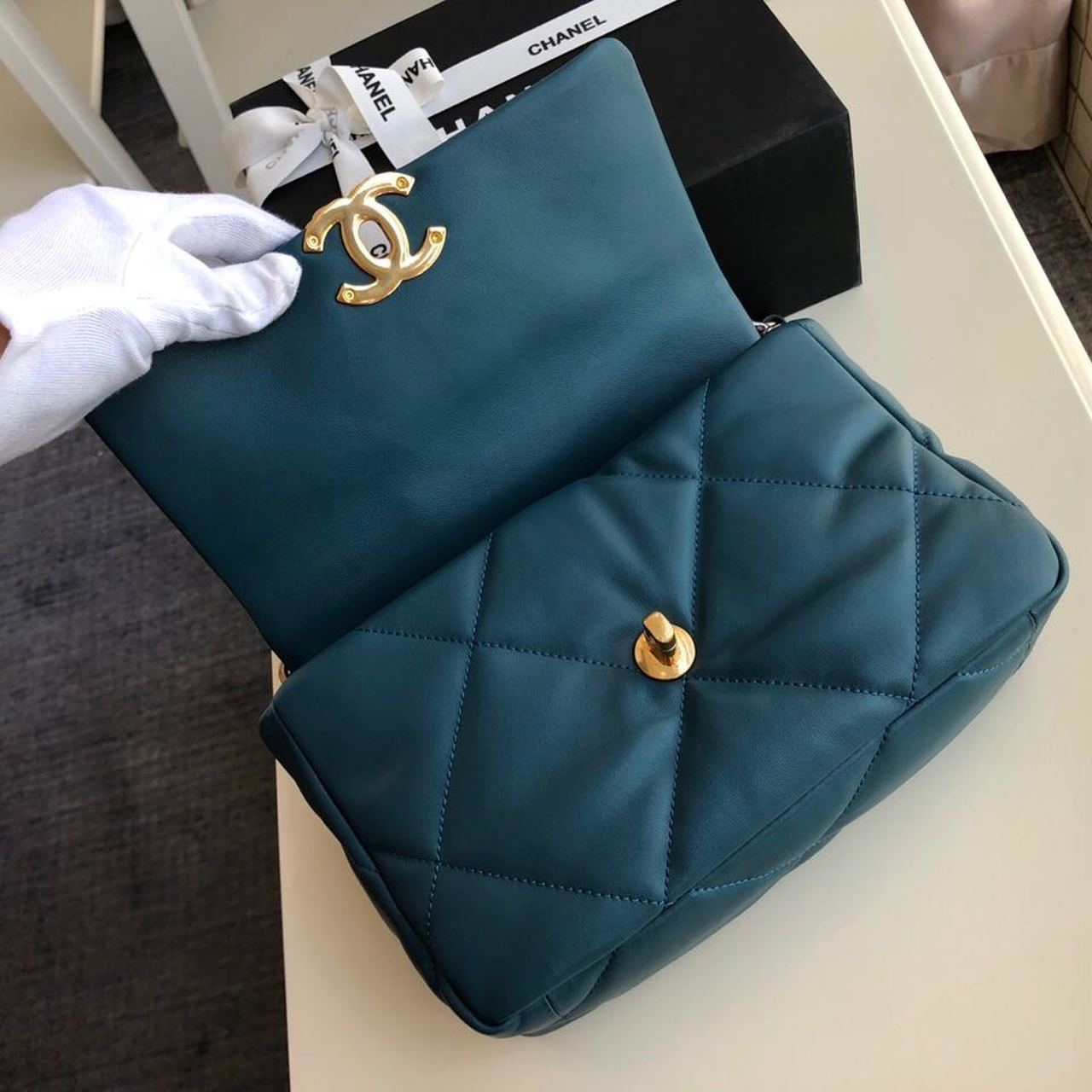 CHL 19 Large Handbag Teal For Women Bags, Shoulder And Crossbody Bags 11.8in/30cm AS1161