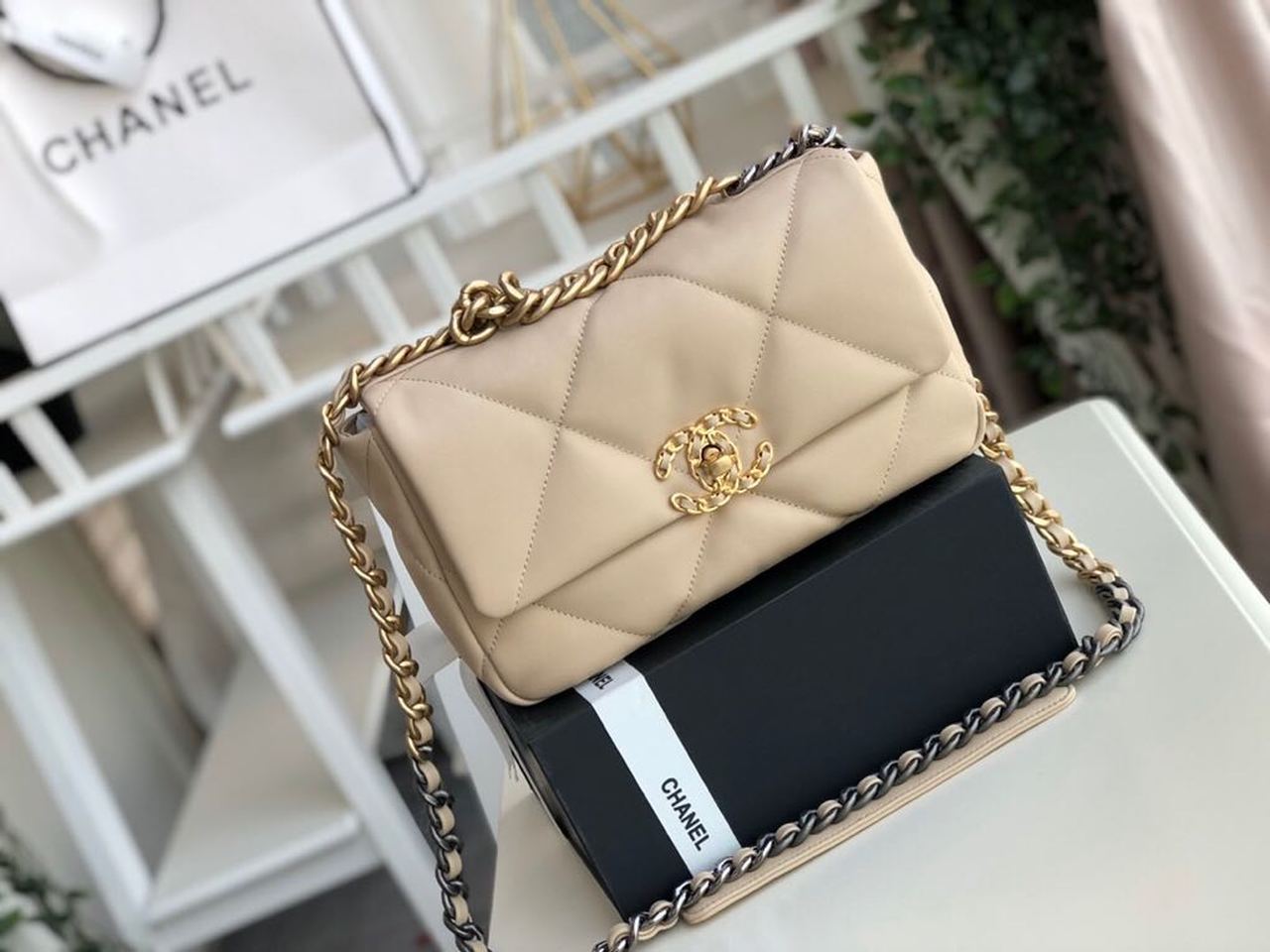 CHL 19 GlamIap Bag Beige For Women 10.1in/26cm
