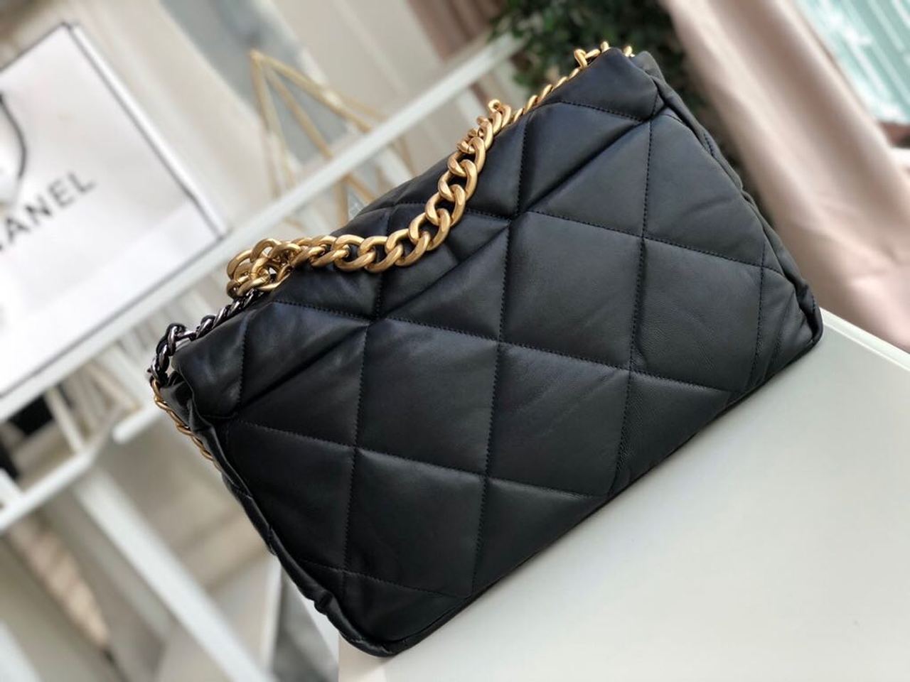 CHL 19 Maxi Handbag Black For Women Bags, Shoulder And Crossbody Bags 14in/36cm AS1162 B04852 94305