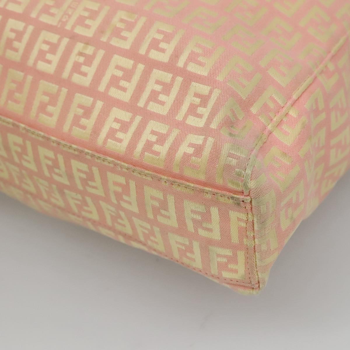 FENDI Zucchino Canvas Tote Bag Pink 115728
