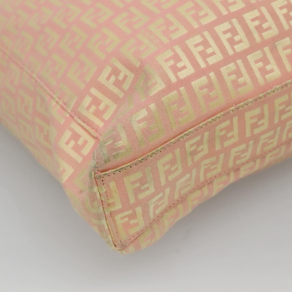 FENDI Zucchino Canvas Tote Bag Pink 115728