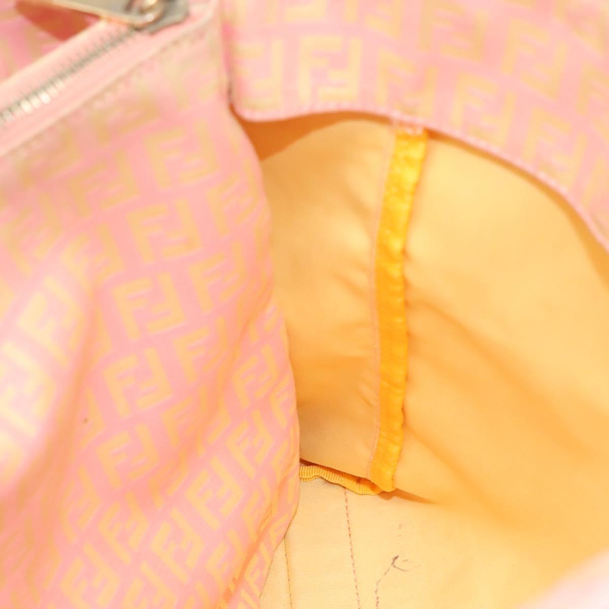 FENDI Zucchino Canvas Tote Bag Pink 115728