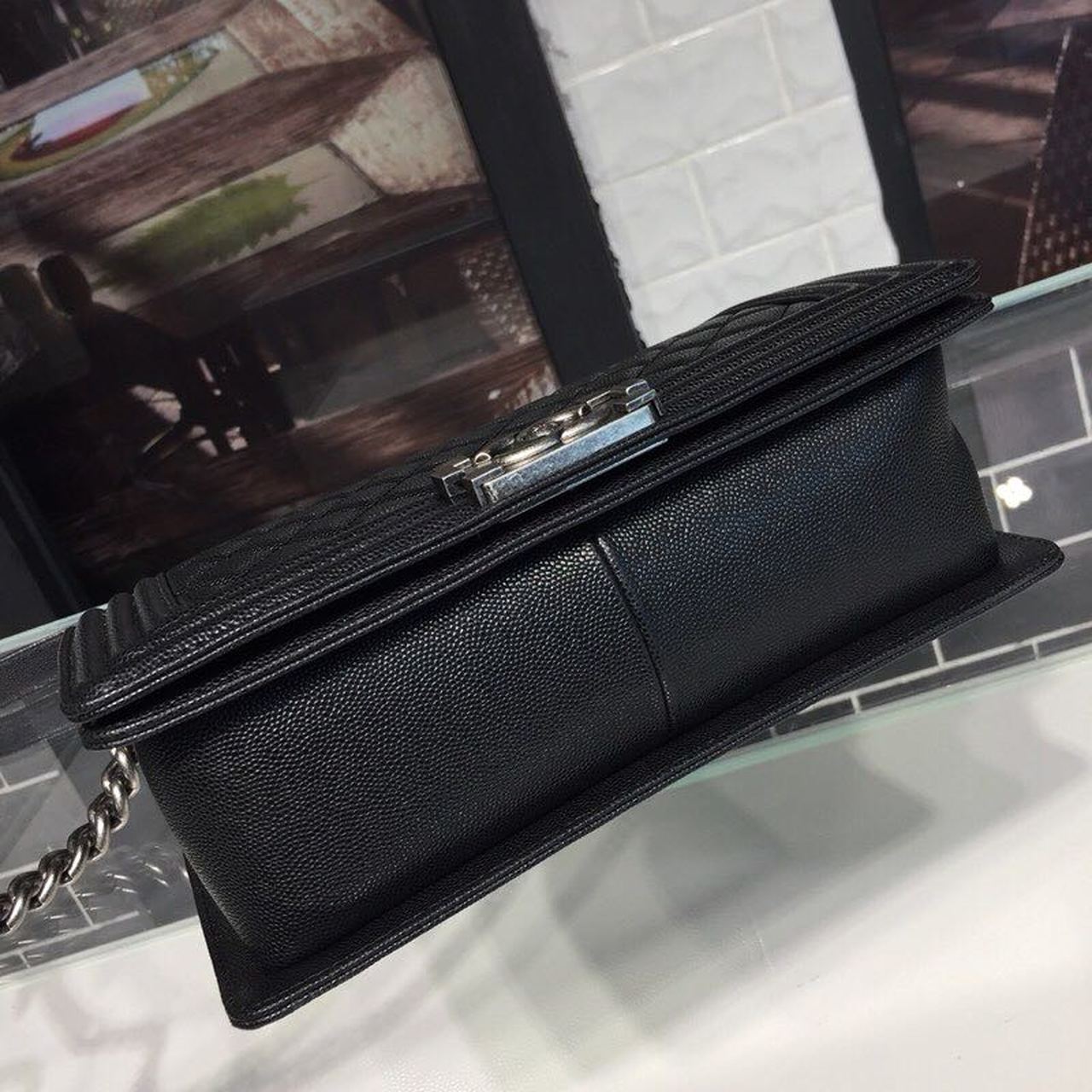 CHL Boy Handbag Silver Hardware Black For Women Handbags, Shoulder And Crossbody Bags 9.8in/25cm A67086