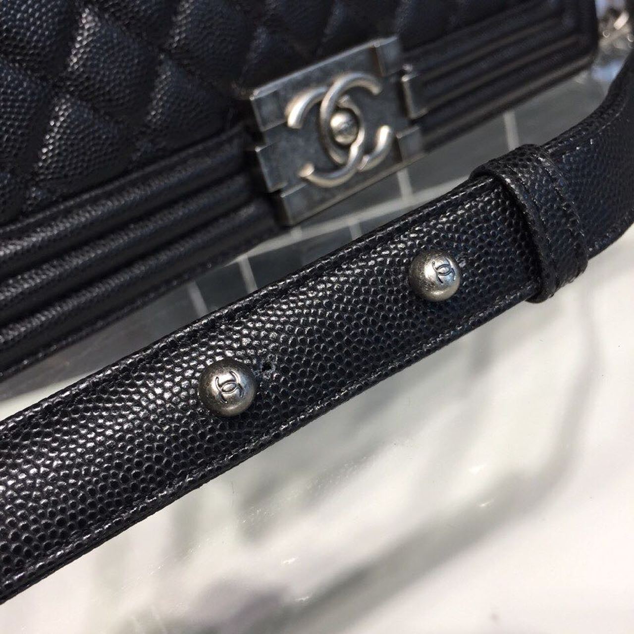 CHL Boy Handbag Silver Hardware Black For Women Handbags, Shoulder And Crossbody Bags 9.8in/25cm A67086