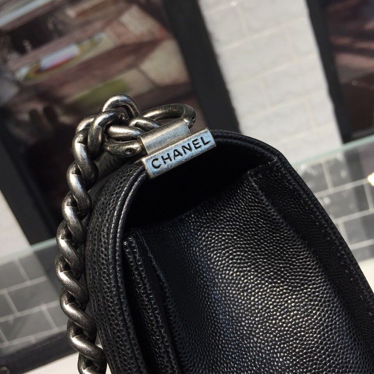 CHL Boy Handbag Silver Hardware Black For Women Handbags, Shoulder And Crossbody Bags 9.8in/25cm A67086