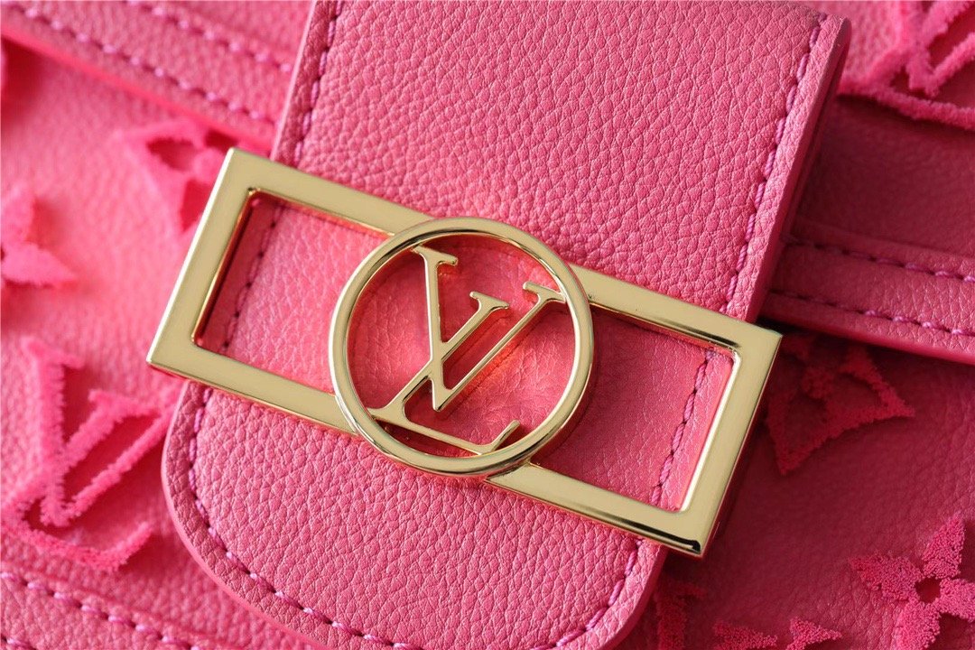 LV Mini Dauphine Monogram GlamIuo Pink For Women,  Shoulder And Crossbody Bags 7.9in/20cm LV M20747
