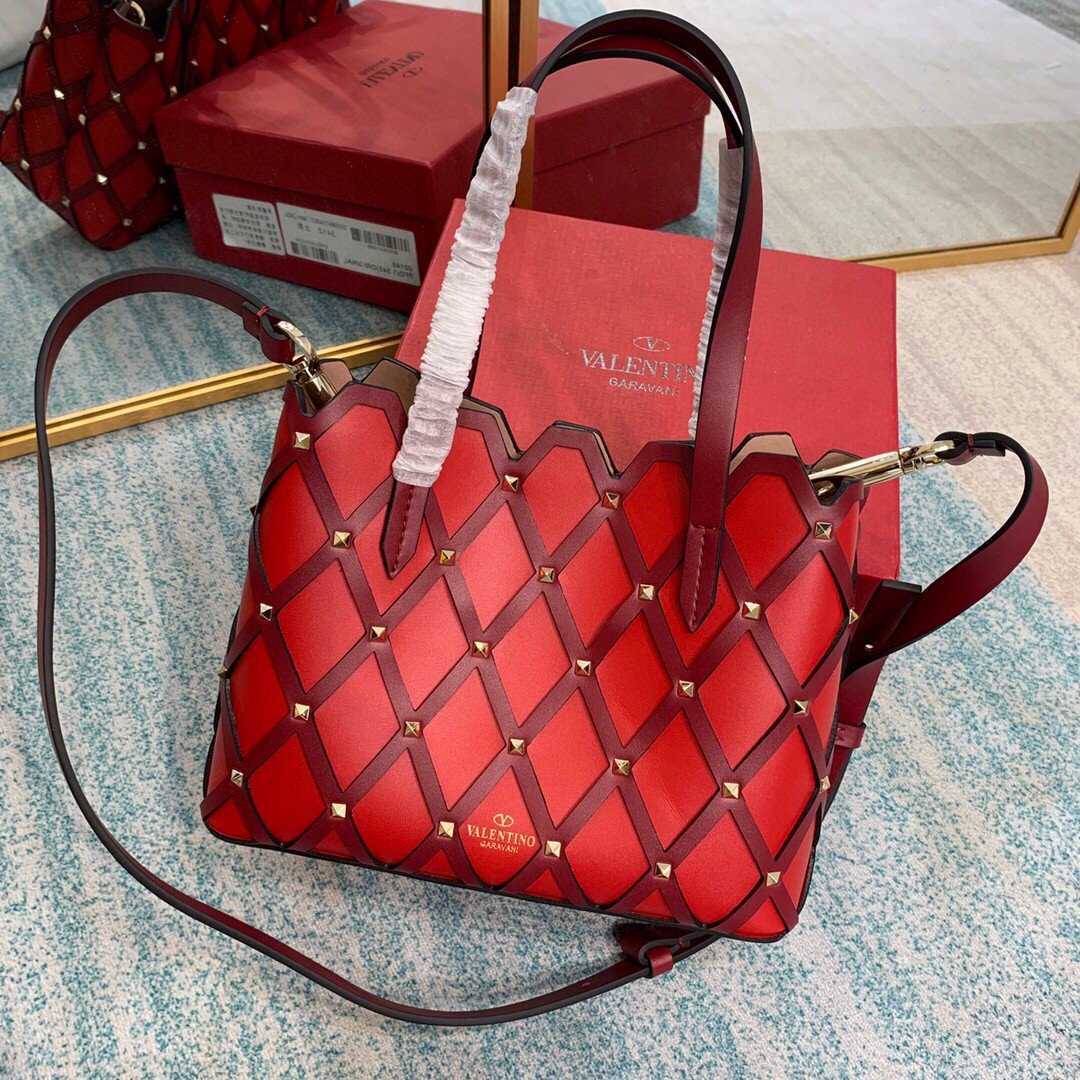 Valentino Garavani Beehive Small Bag Red, For Women Bags 9in/22.9cm