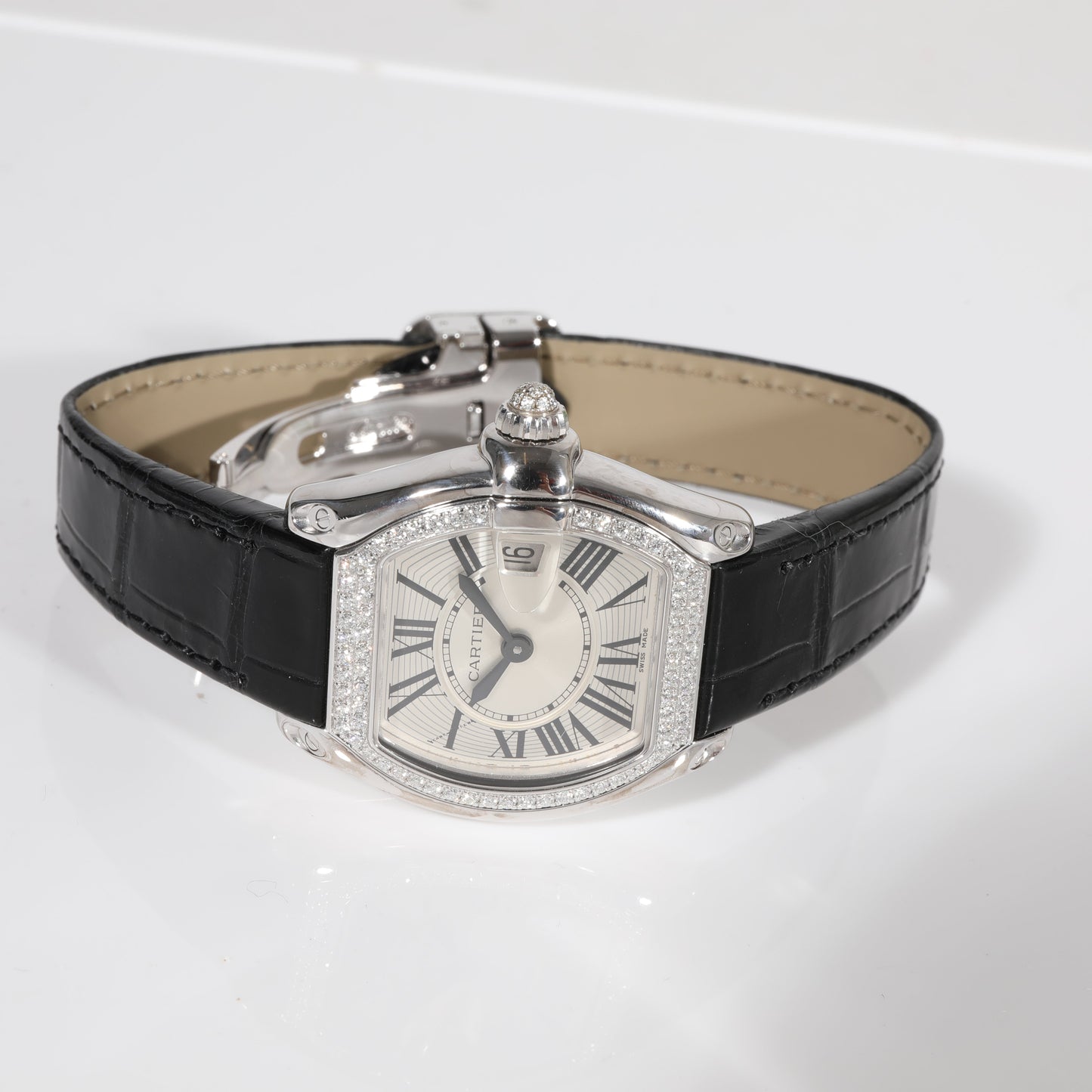 CARTIER Roadster WE500260 Women's Watch in 18kt White Gold
