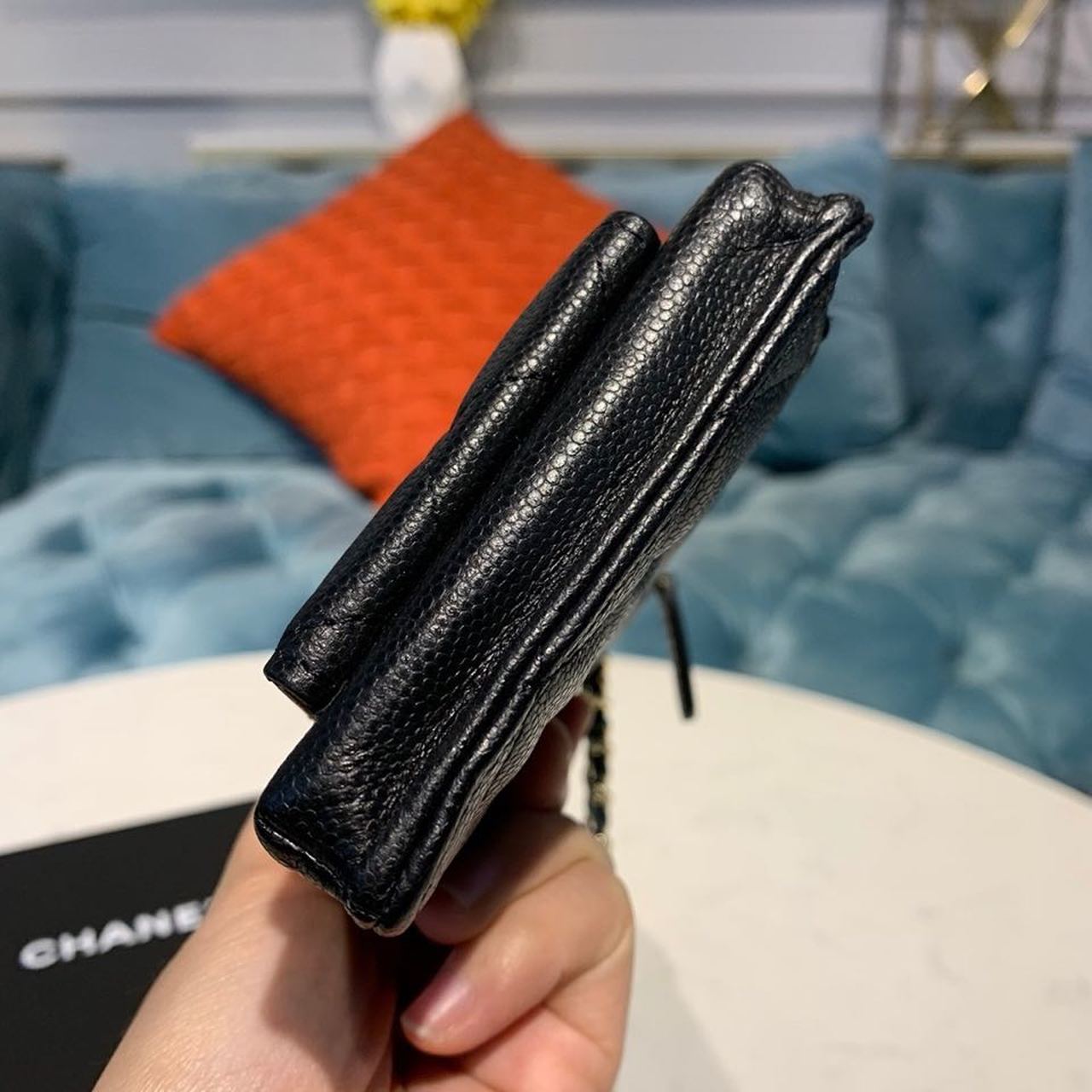 CHL Classic Cluth With Chain Black For Women Wallet 7in/18cm AP0990
