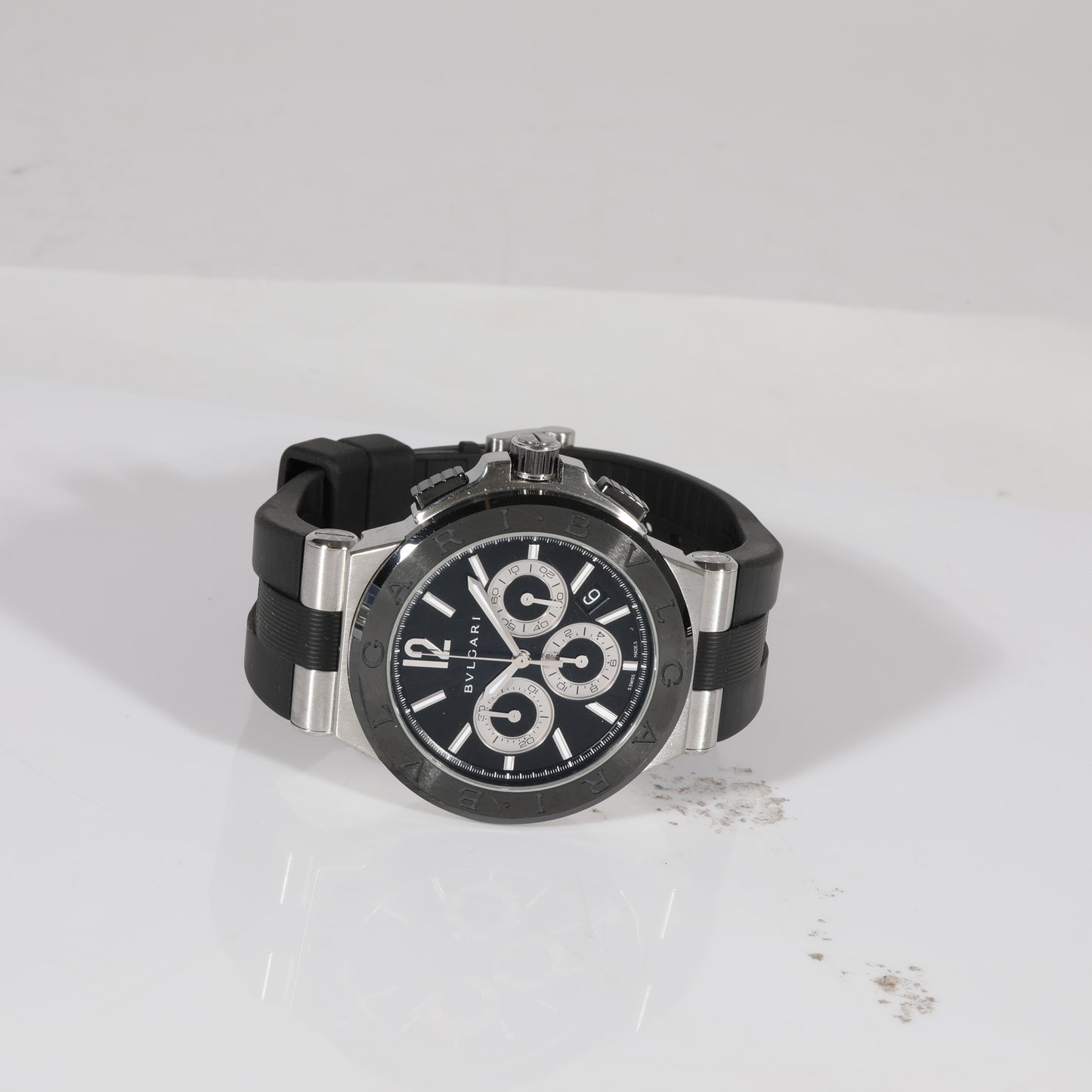 BVLGARI Diagono DG42SCCH Men's Watch in Stainless Steel/Ceramic