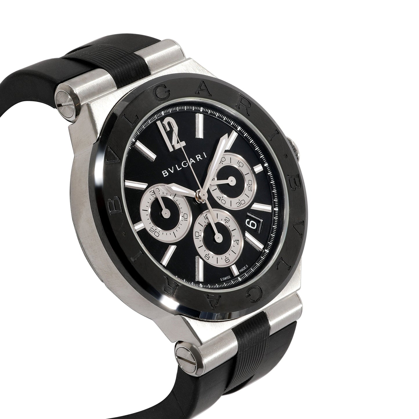 BVLGARI Diagono DG42SCCH Men's Watch in Stainless Steel/Ceramic