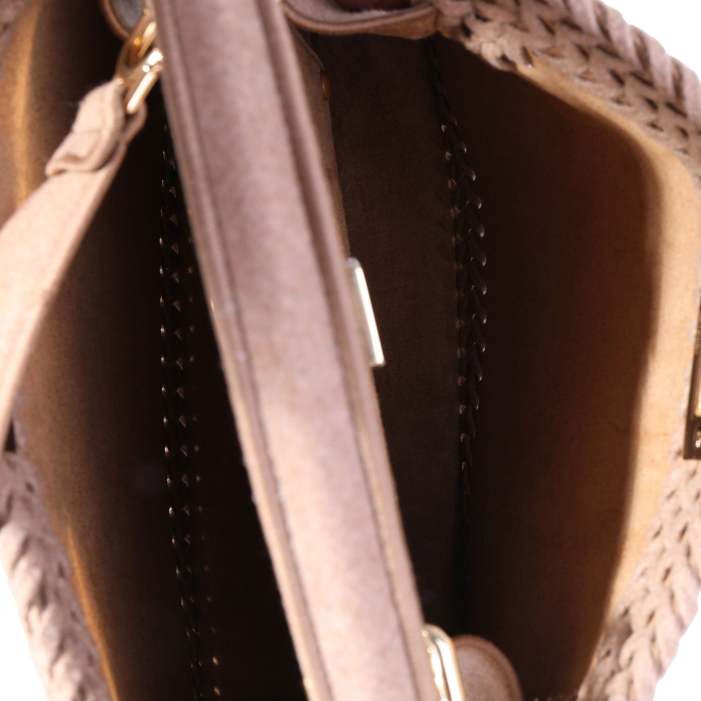 FENDI Beige Flannel Medium Peekaboo ISeeU Bag