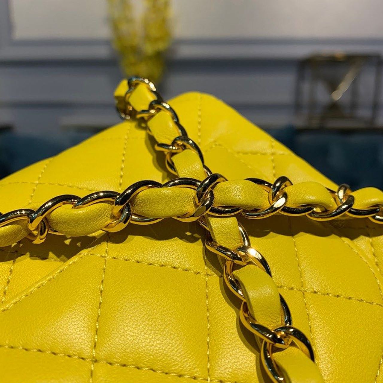 CHLMini GlamIap Bag Yellow For Women Bags, Shoulder And Crossbody Bags 6.7in/17cm A35200