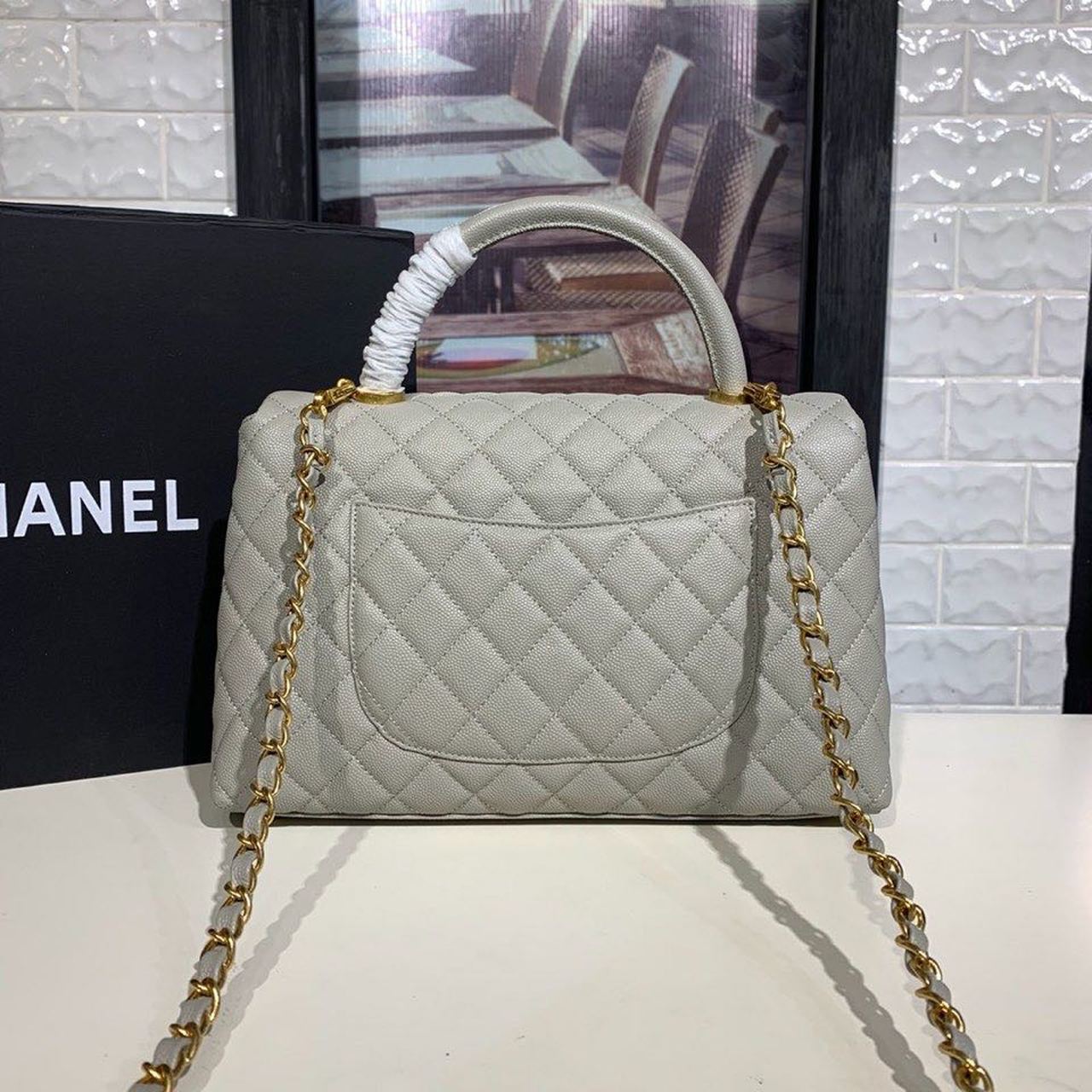 CHLLarge GlamIap Bag With Top Handle Grey For Women Handbags, Shoulder And Crossbody Bags 11in/28cm A92991