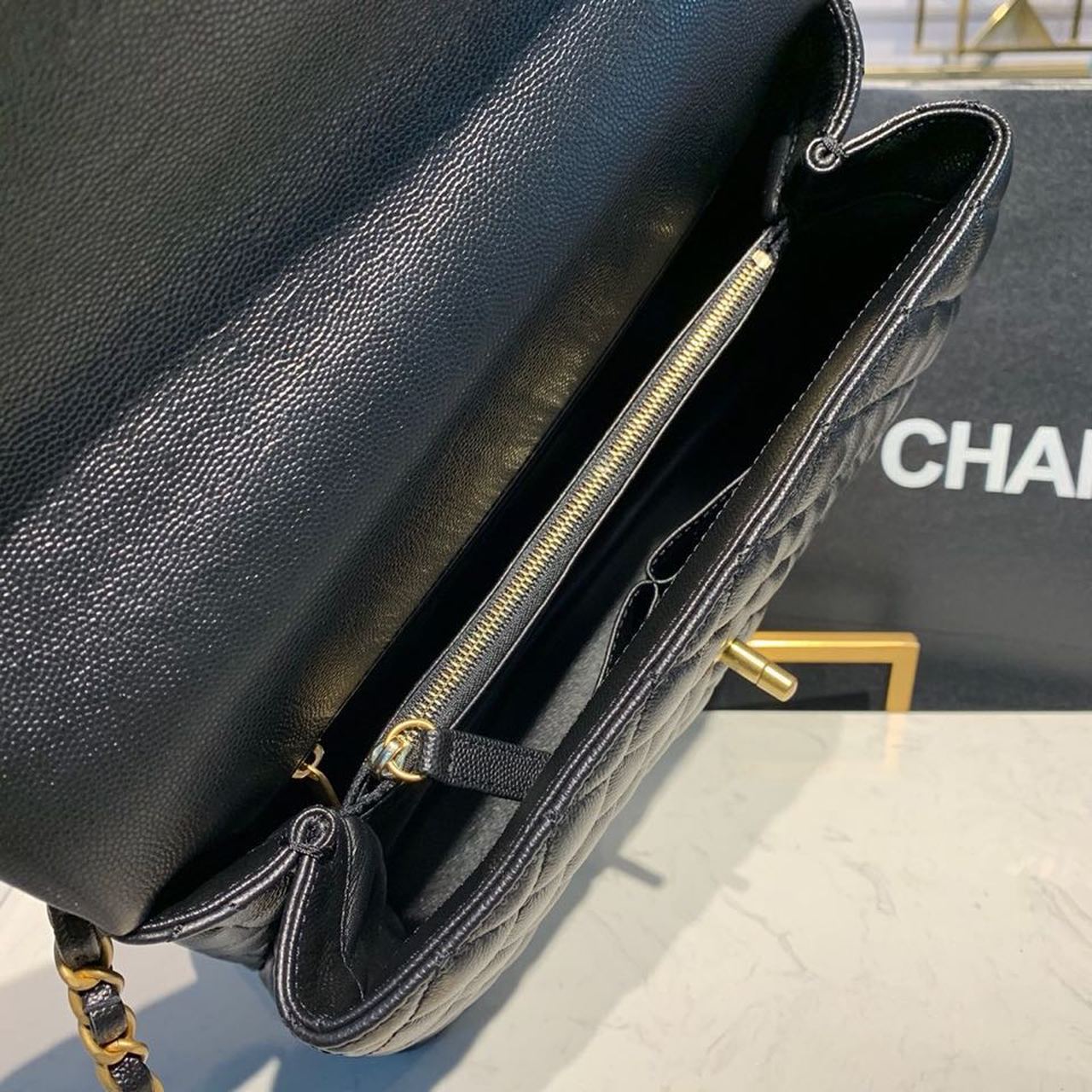 CHLLarge GlamIap Bag With Top Handle Black For Women Handbags, Shoulder And Crossbody Bags 11in/28cm A92991