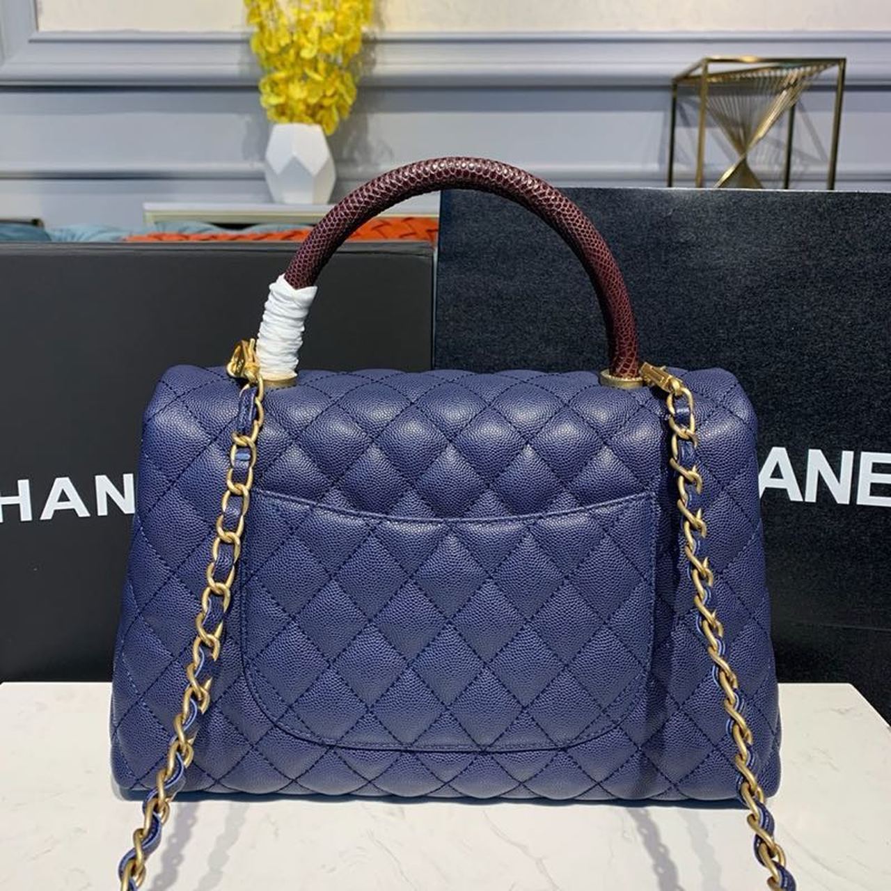 CHLLarge GlamIap Bag With Top Handle Blue For Women Handbags, Shoulder And Crossbody Bags 11in/28cm A92991