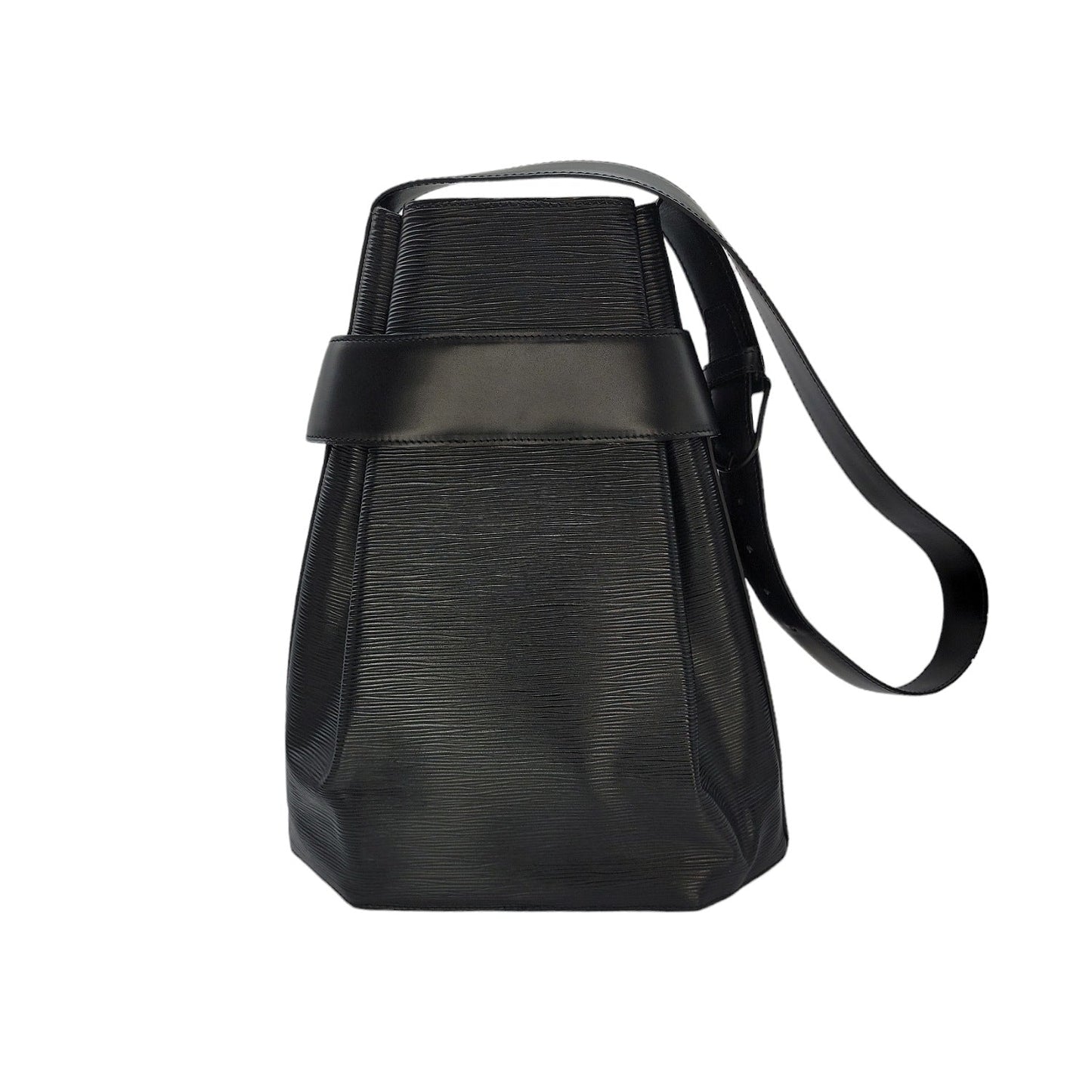 Louis Vuitton Vintage Black EPI Sac D'Epaule GM Bucket Bag w/ Pouch
