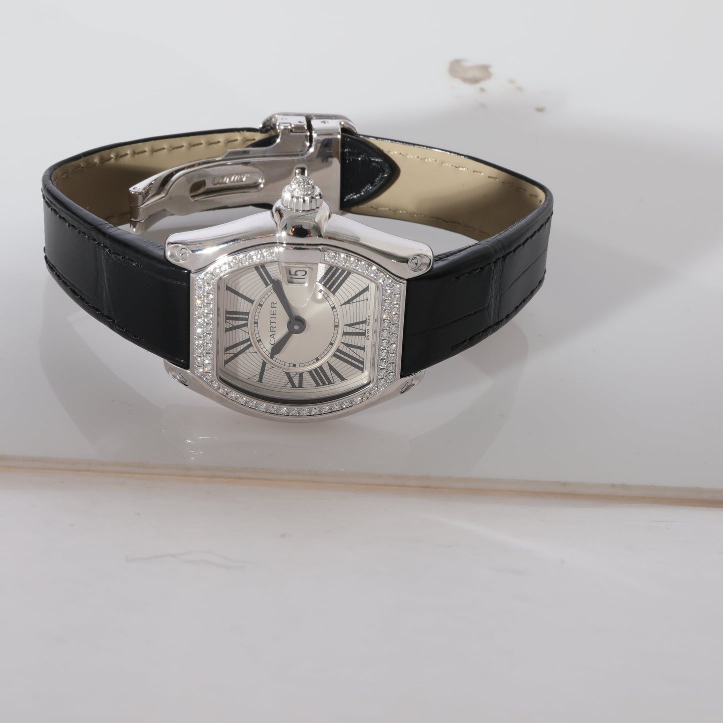 CARTIER Roadster WE500260 Women's Watch in White Gold