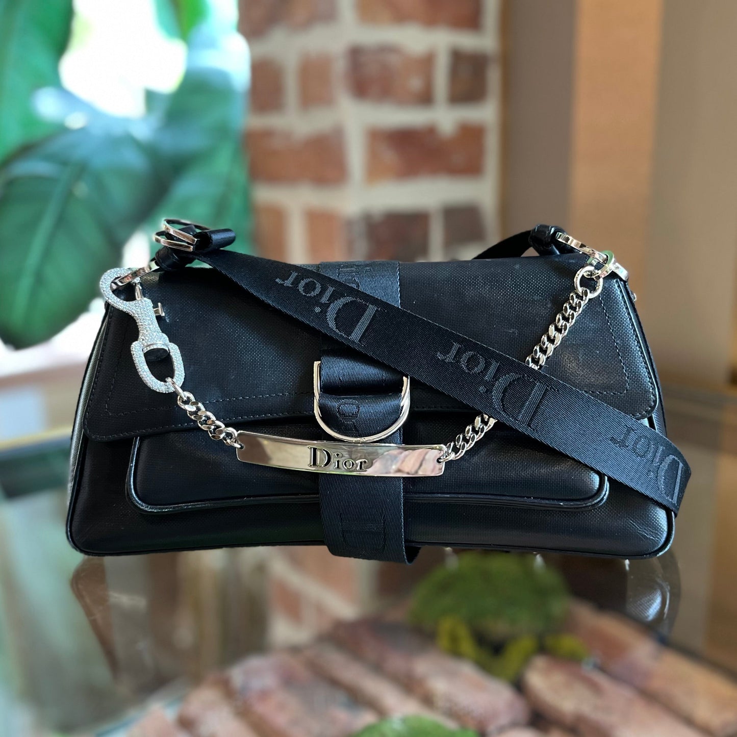 CHSITIAN DIOR Hardcore Coated Canvas Shoulder Bag
