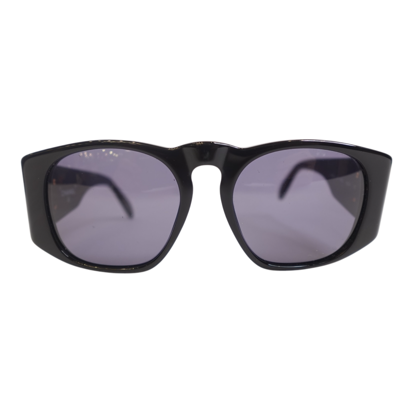 GLM-Black Rectangular GLM- Logo Sunglasses