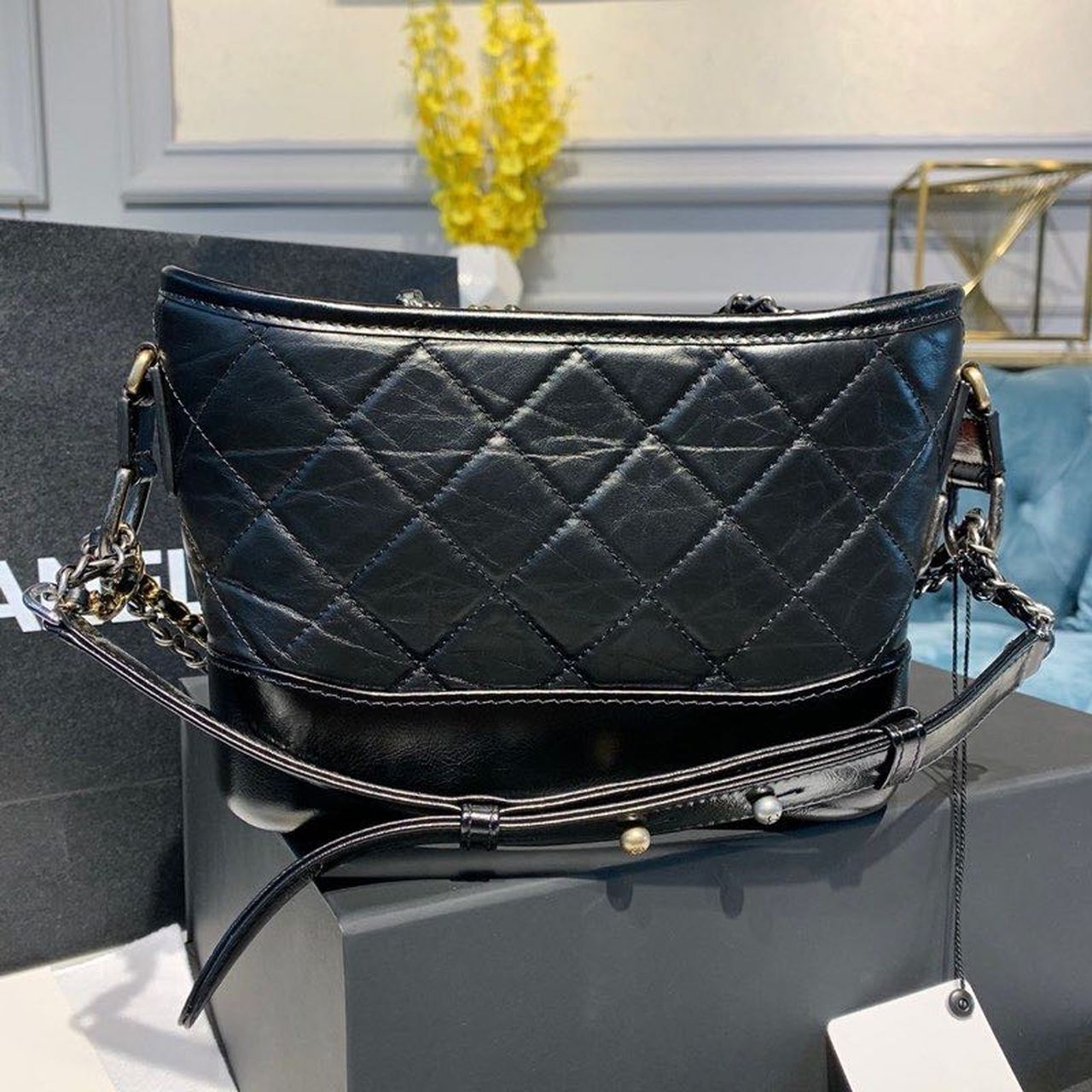 CHLGabrielle Hobo Handbag Black For Women Bags, Shoulder And Crossbody Bags 7.8in/20cm AS1582 B03936 94305