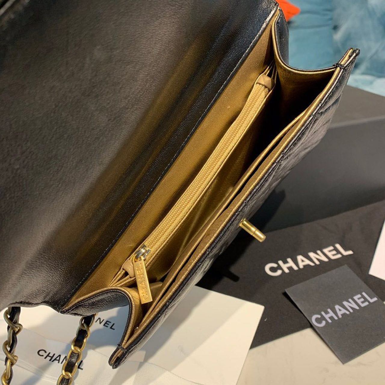 CHLShort Pearl Handle Bag Gold Toned Hardware Black For Women Handbags, Shoulder And Crossbody Bags 8.2in/21cm AS0585