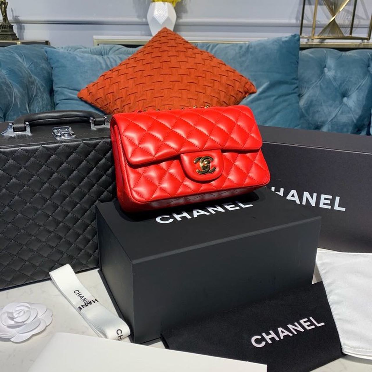 CHLMini GlamIap Bag Red For Women Bags Bag, Shoulder And Crossbody 7.8in/20cm A69900