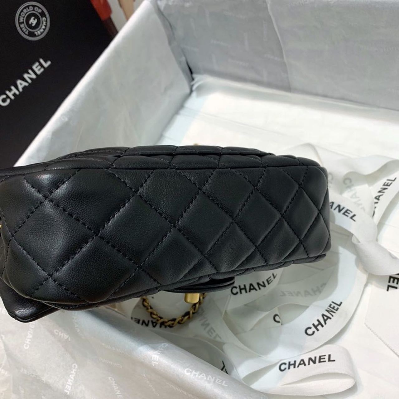 CHLGlamIap Bag With CHLBall On Strap Black For Women Handbags, Shoulder And Crossbody Bags 7.8in/20cm AS1787
