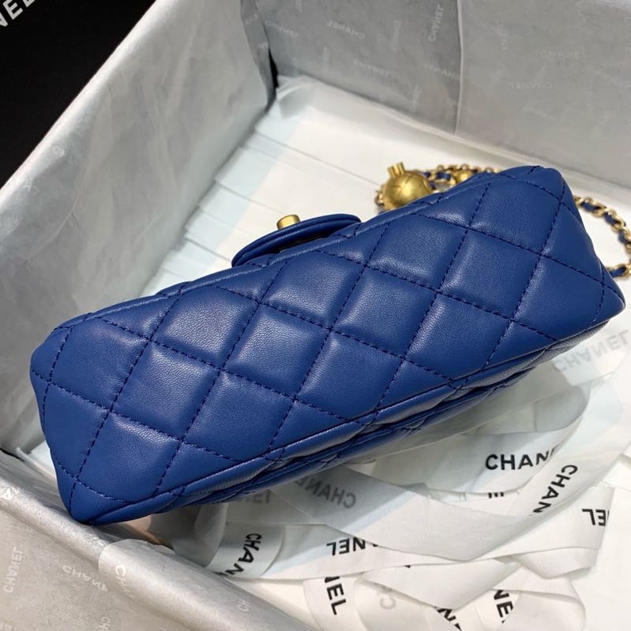 CHLGlamIap Bag With CHLBall On Strap Blue For Women Handbags, Shoulder And Crossbody Bags 7.8in/20cm AS1787