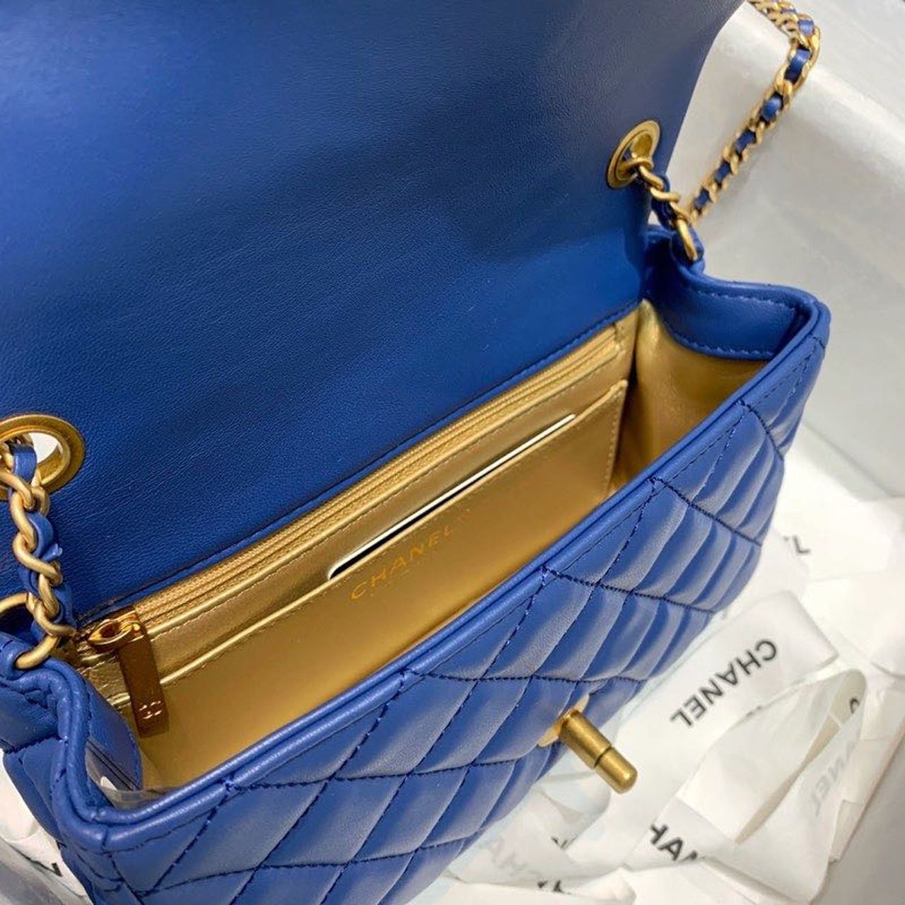 CHLGlamIap Bag With CHLBall On Strap Blue For Women Handbags, Shoulder And Crossbody Bags 7.8in/20cm AS1787