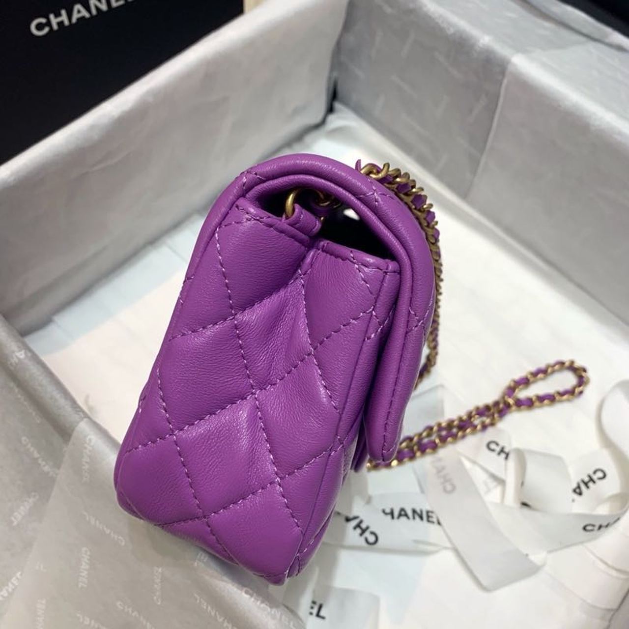 CHLGlamIap Bag With CHLBall On Strap Purple For Women Handbags, Shoulder And Crossbody Bags 7.8in/20cm AS1787