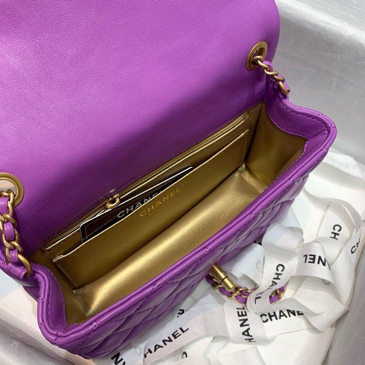 CHLGlamIap Bag With CHLBall On Strap Purple For Women Handbags, Shoulder And Crossbody Bags 7.8in/20cm AS1787