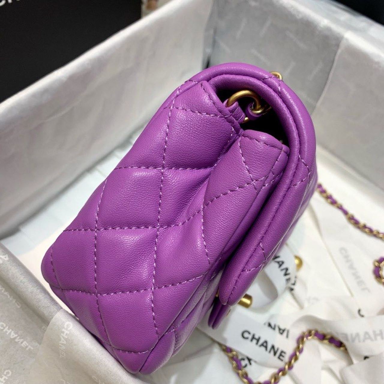 CHLMini GlamIap Bag With CHLBall On Strap Purple For Women Handbags, Shoulder And Crossbody Bags 6.7in/17cm AS1786