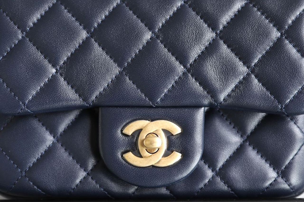CHLMini GlamIap Bag With CHLBall On Strap Navy Blue For Women Handbags, Shoulder And Crossbody Bags 6.7in/17cm AS1786