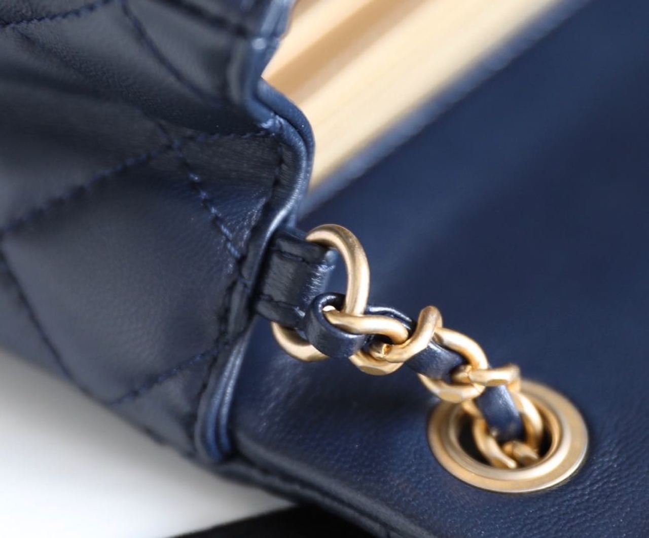 CHLMini GlamIap Bag With CHLBall On Strap Navy Blue For Women Handbags, Shoulder And Crossbody Bags 6.7in/17cm AS1786